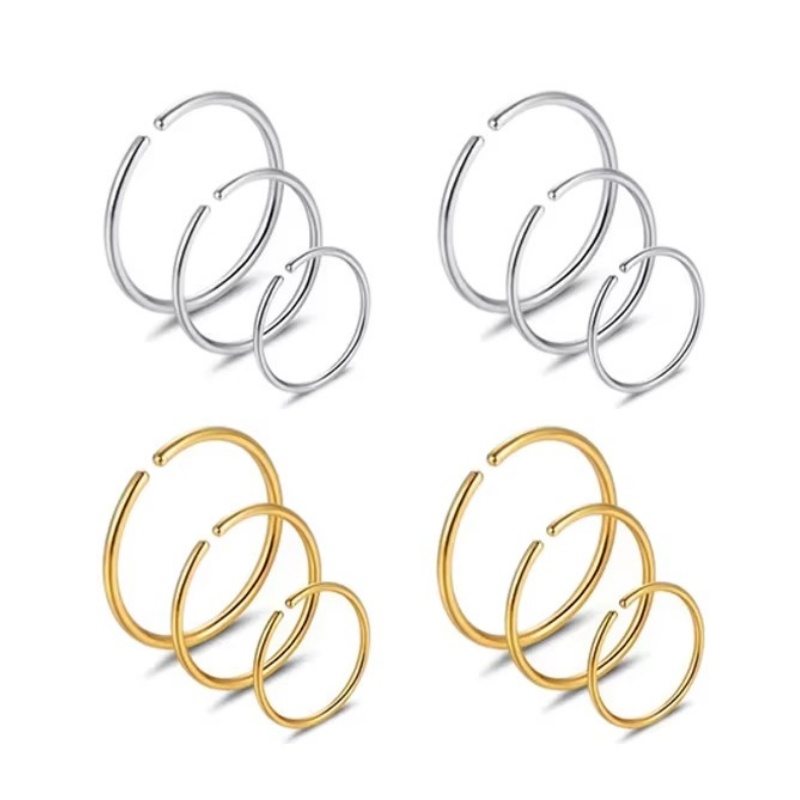 Body Jewelry And Earrings - 6 Stück 20G Edelstahl Huggie Creolen
