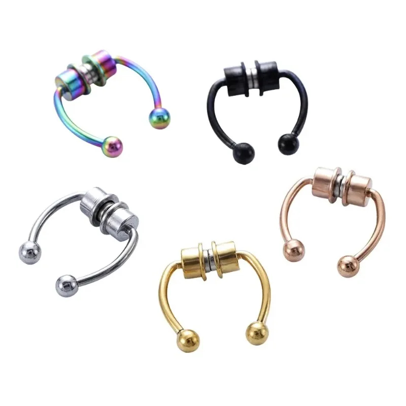 Body Jewelry Art - 1/2/3 Stück gefälschte magnetische Nasenringe, künstliche