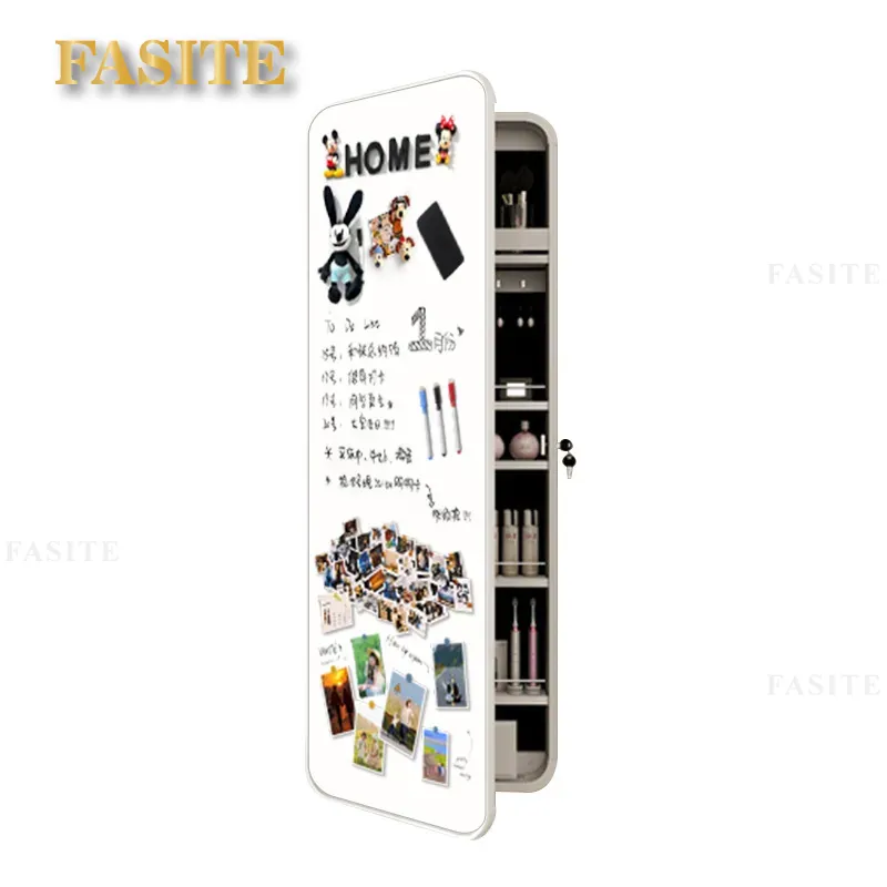 Body Jewelry Storage - Für Wandmontierte Ganzkörperspiegel-Schmuckaufbewahrungsschränke mit Magnetischem Whiteboard,
