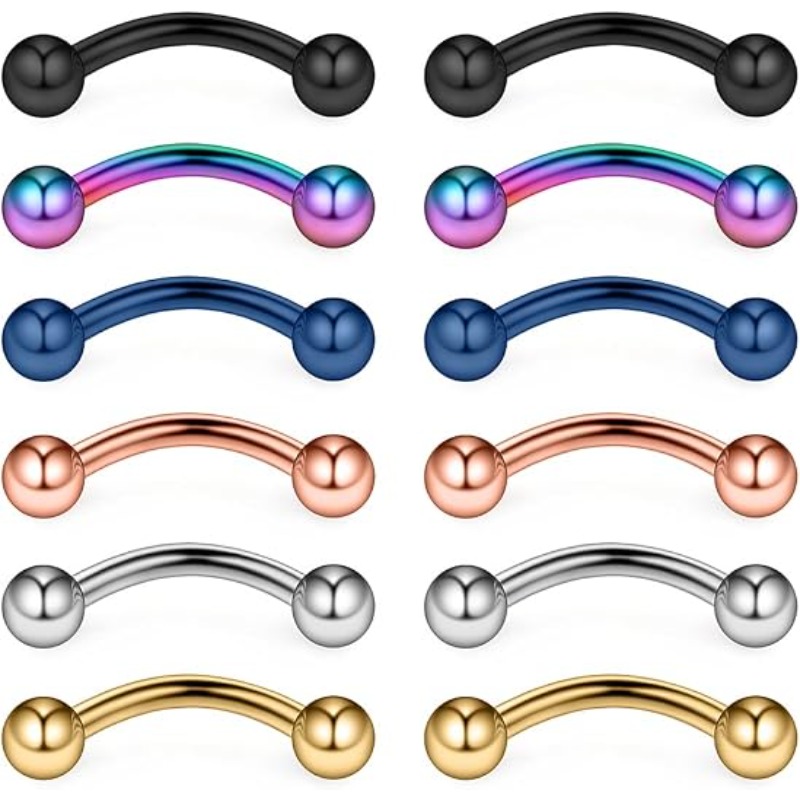 Body Jewelry And Earrings - 12 Stück 16G Piercing-Schmuck aus chirurgischem