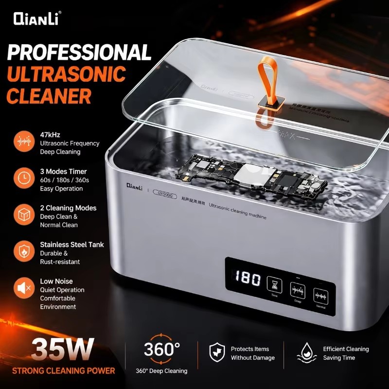Body Jewelry Repair - QIANLI QX9000 Ultraschallreiniger 35W 47kHz Metall-Glas-Gehäuse
