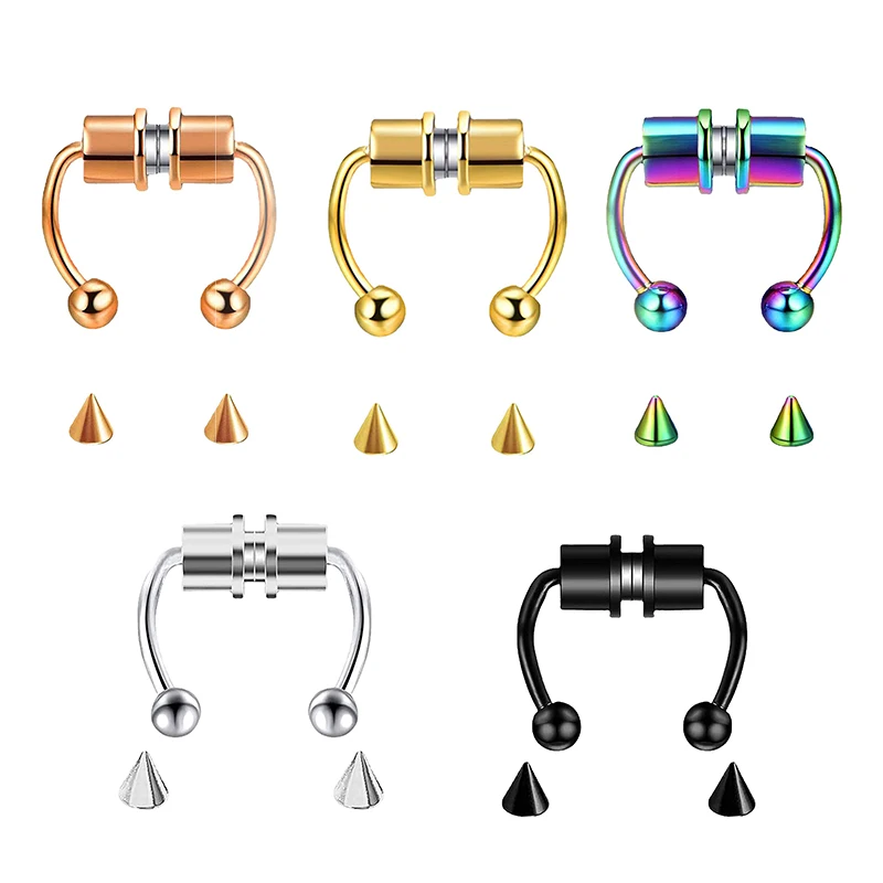 Body Jewelry Art - Gefälschte Piercing Nase Ring Hoop Septum