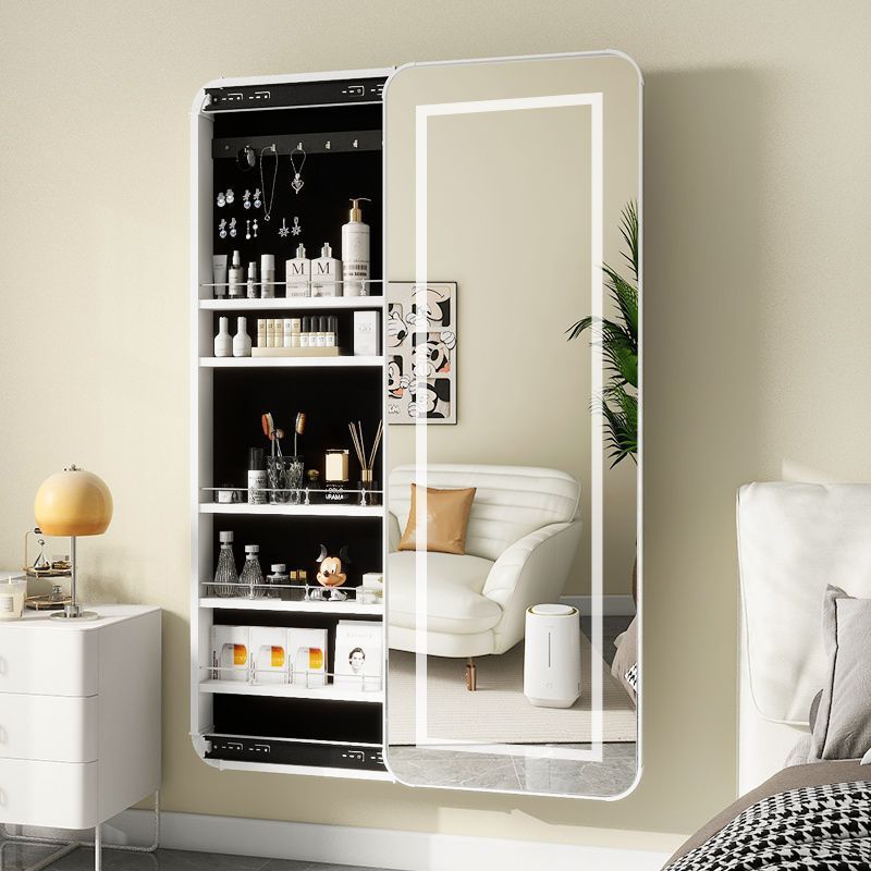 Body Jewelry Storage - Versteckter Push-Pull Ganzkörperspiegel Schminkspiegel Schmuckaufbewahrung Schminktisch-Spiegelschrank