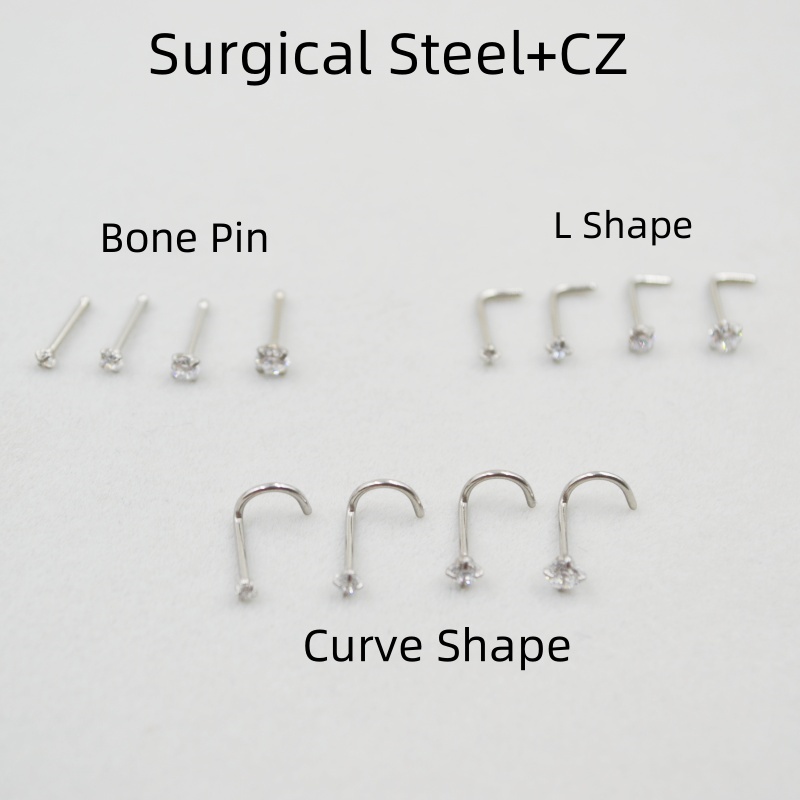 Nostril Screw Pin - Großhandel 50 teile/los 20G Splitter Farbe