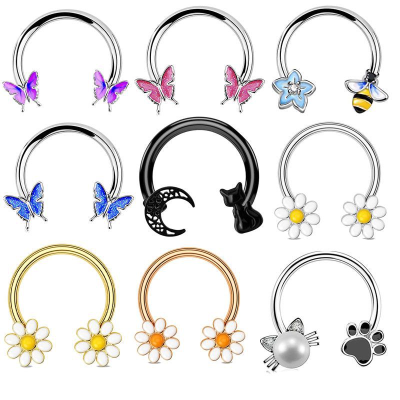 Body Jewelry And Earrings - 16G Septum Ring Daith Piercing Schmuck