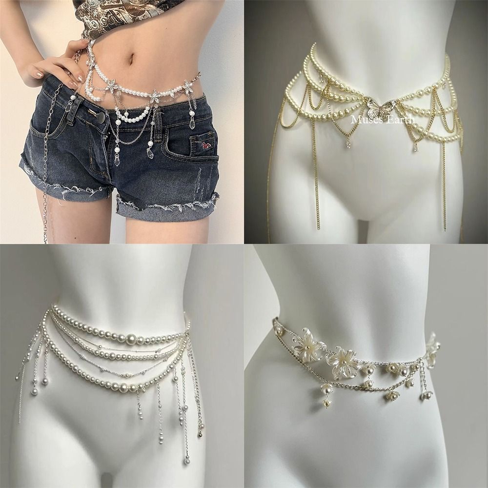 Body Jewelry Waist - Mode Elegante Perle Taille Ketten Taille