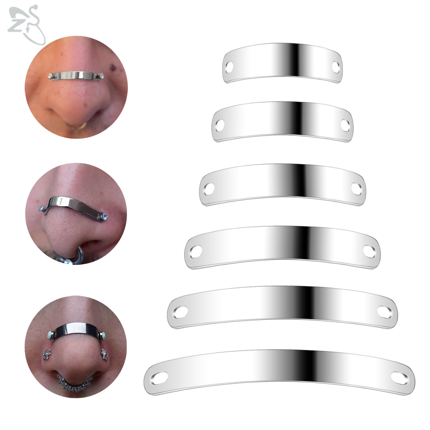 Zs Body Jewelry - AOEDEJ 1 Stück Nasenring aus Edelstahl,
