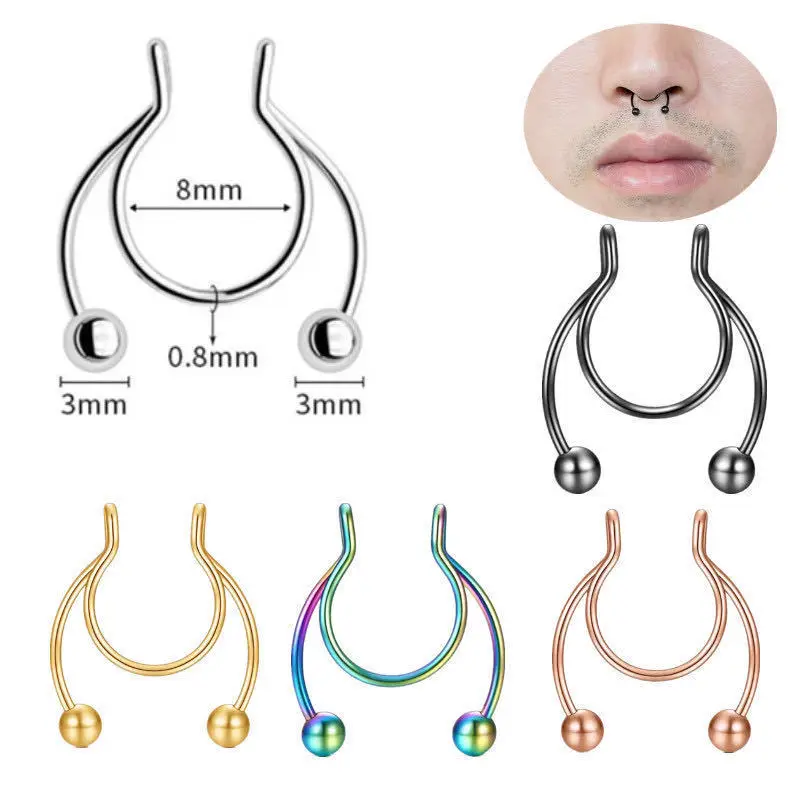 U-förmiger gefälschter Nasenri – Body Jewelry Art Bewertung und Preis