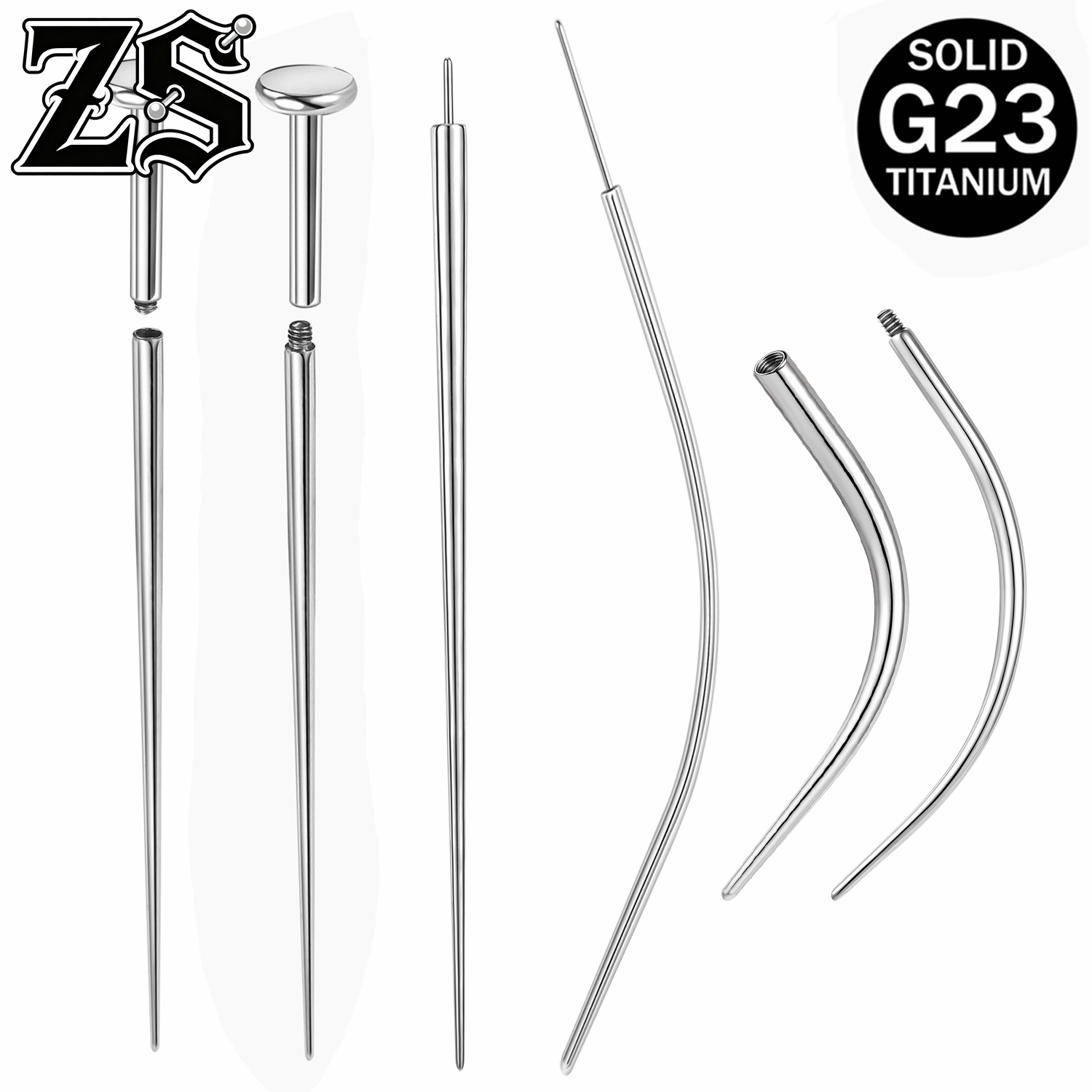 ZS ASTM F136 Titanstahl 1-10 S – Zs Body Jewelry Bewertung und Preis