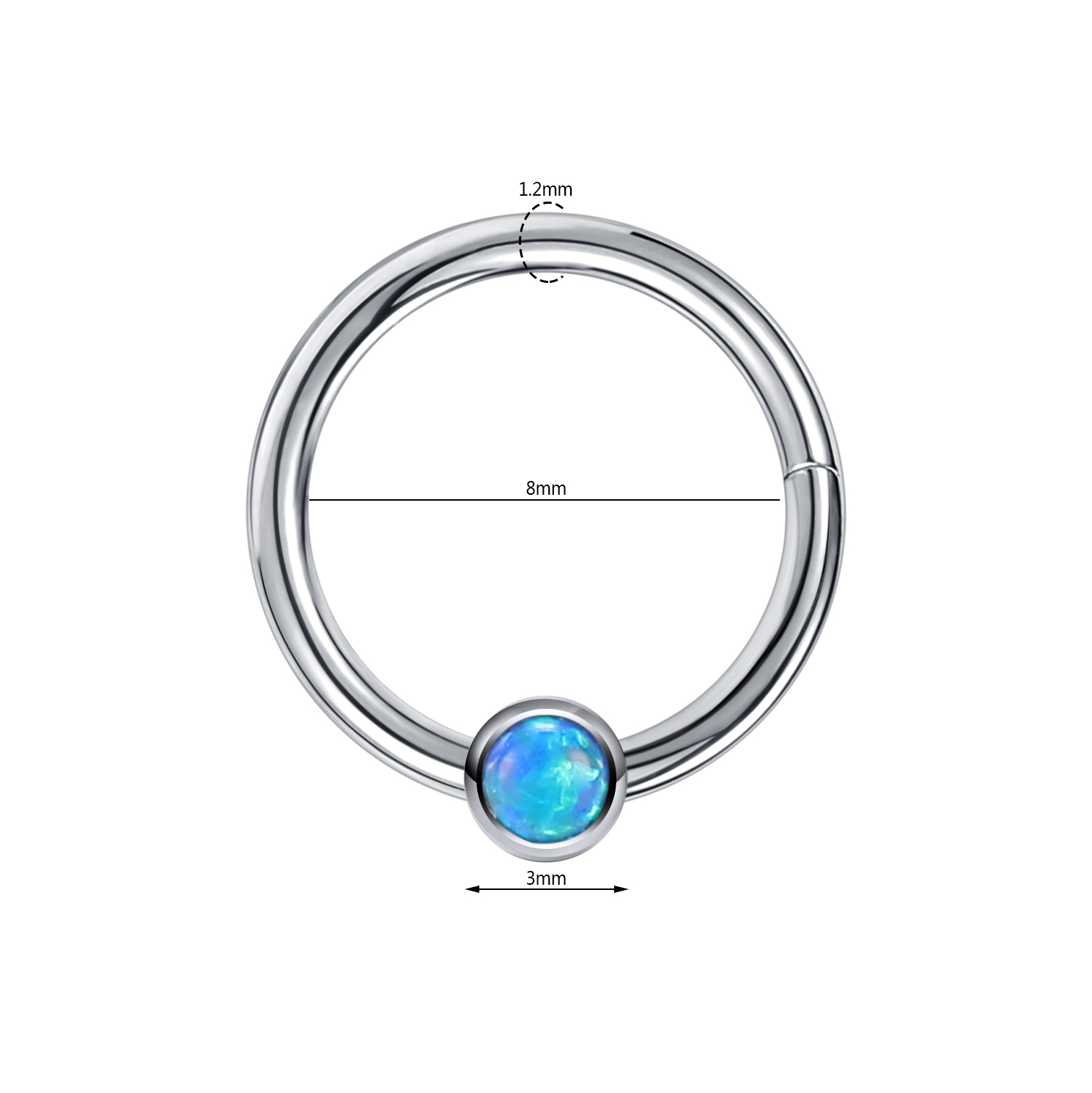 ZS 16G Opal Stein Nasenring Fr – Zs Body Jewelry Bewertung und Preis