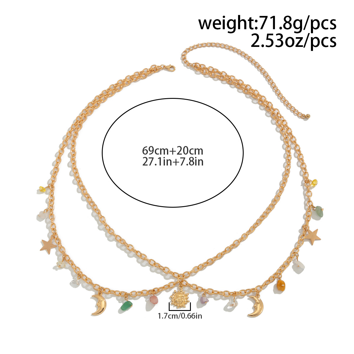 Boho-Stern-Mond-Sonnen-Anhänge – Body Jewelry Waist Bewertung und Preis