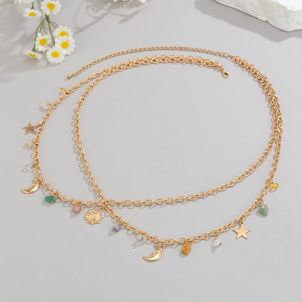 Boho-Stern-Mond-Sonnen-Anhänge – Body Jewelry Waist Bewertung und Preis