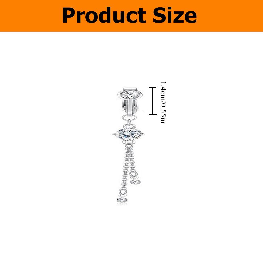 Damen Mode Clip-On Bauchnabelr – Body Jewelry And Earrings Bewertung und Preis