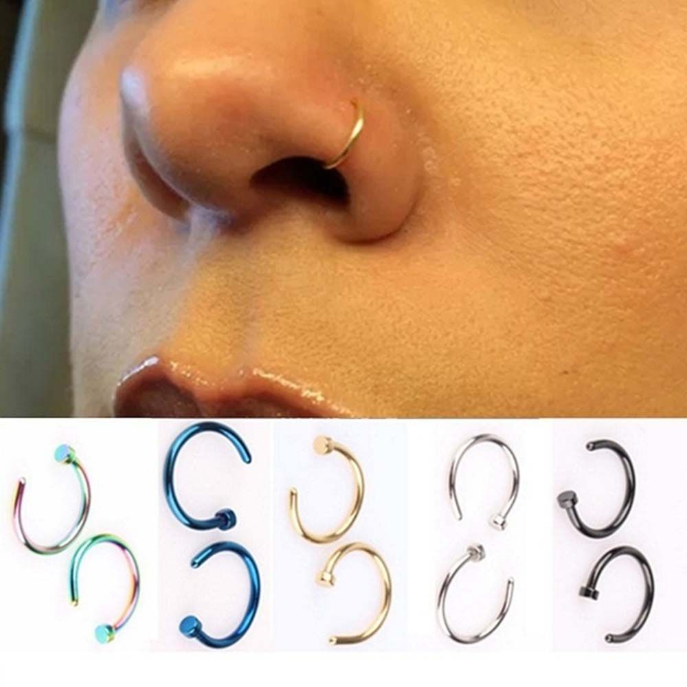 Dünne Septum C-Form Ohrstecker – Body Jewelry And Earrings Bewertung und Preis