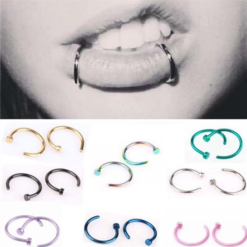 Dünne Septum C-Form Ohrstecker – Body Jewelry And Earrings Bewertung und Preis