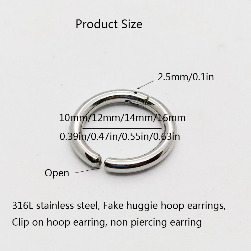 2/6 Stück gefälschte Huggie-Cr – Body Jewelry And Earrings Bewertung und Preis