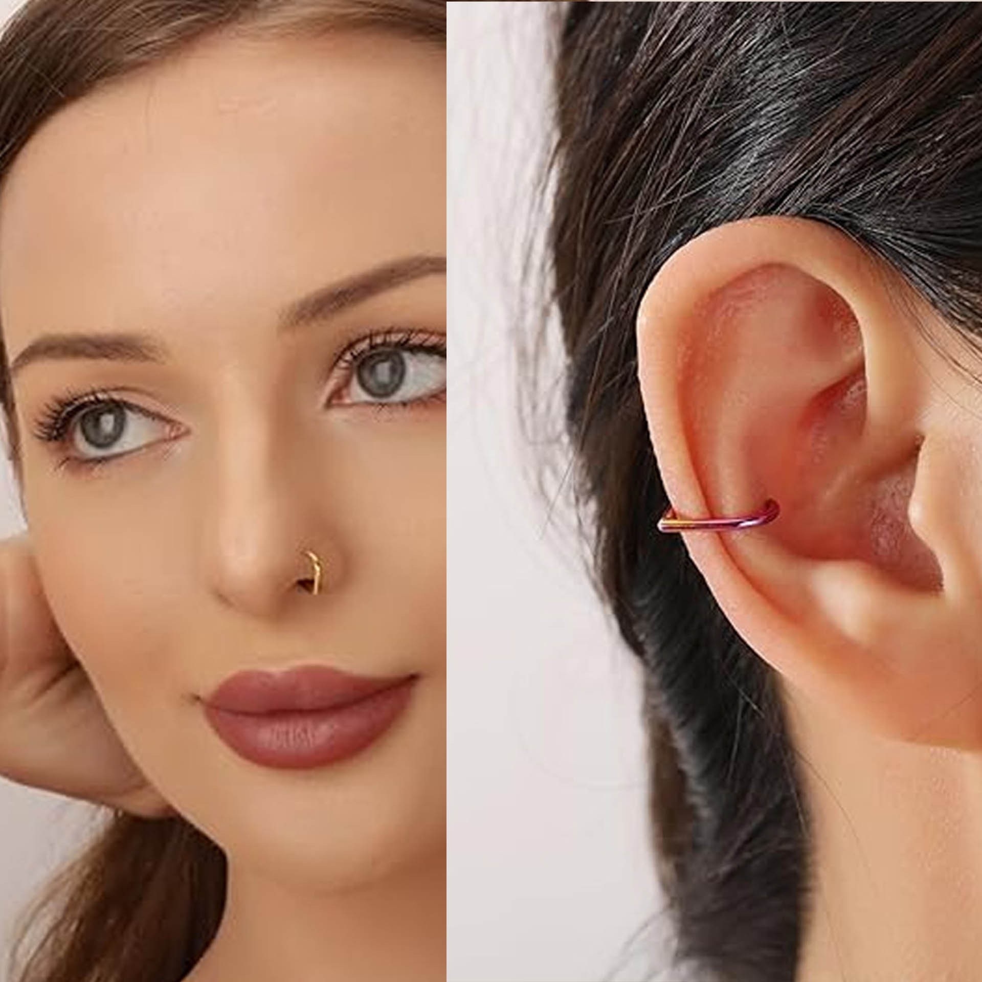 5-teiliges Edelstahl Fake Nase – Body Jewelry And Earrings Bewertung und Preis