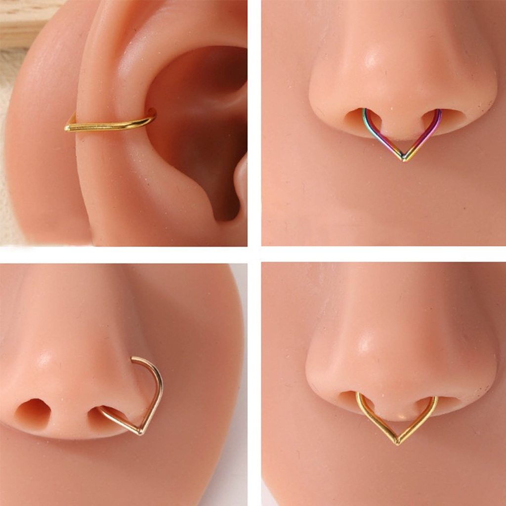 5-teiliges Edelstahl Fake Nase – Body Jewelry And Earrings Bewertung und Preis