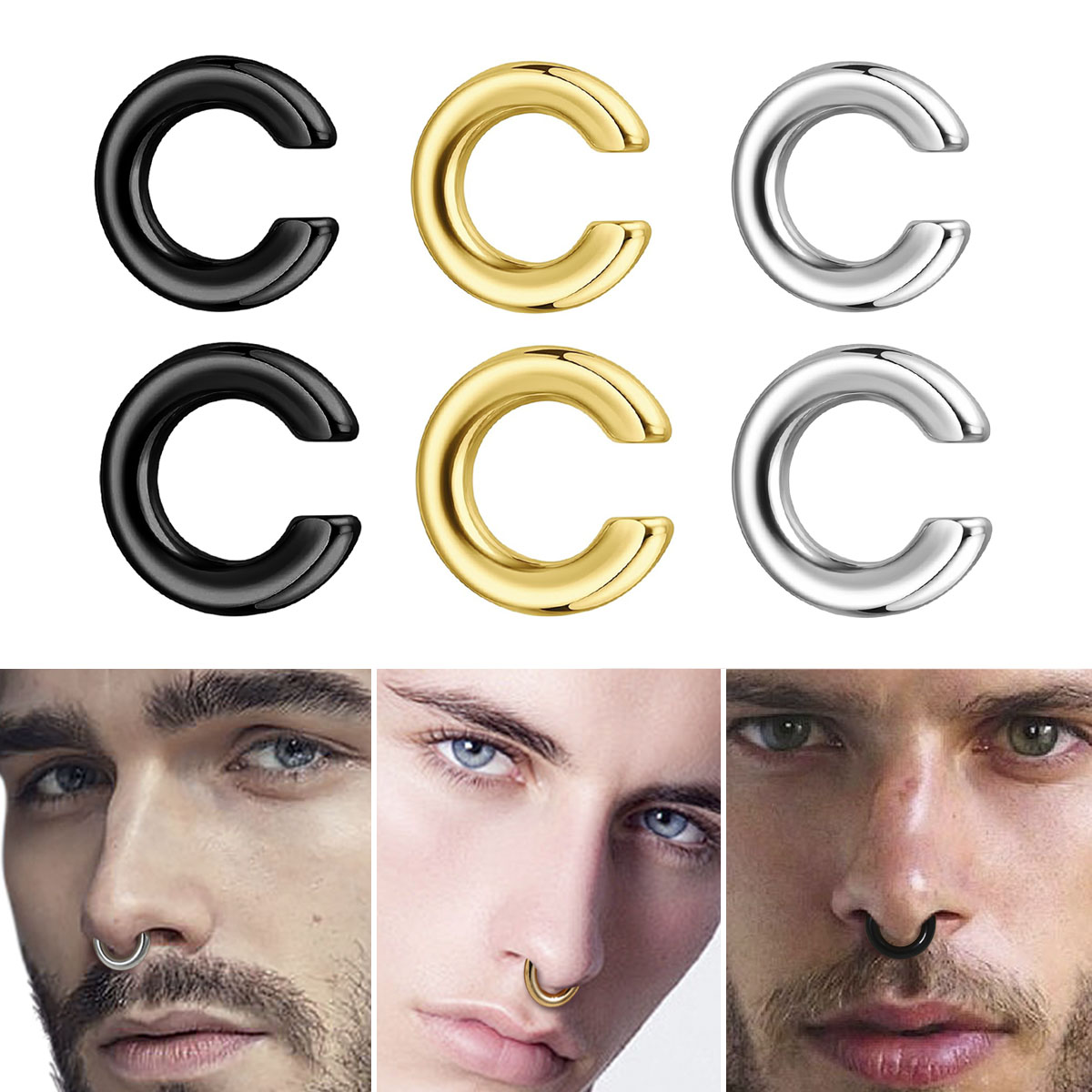 1pc Übertrieben c-Förmigen Nic – Body Jewelry And Earrings Bewertung und Preis